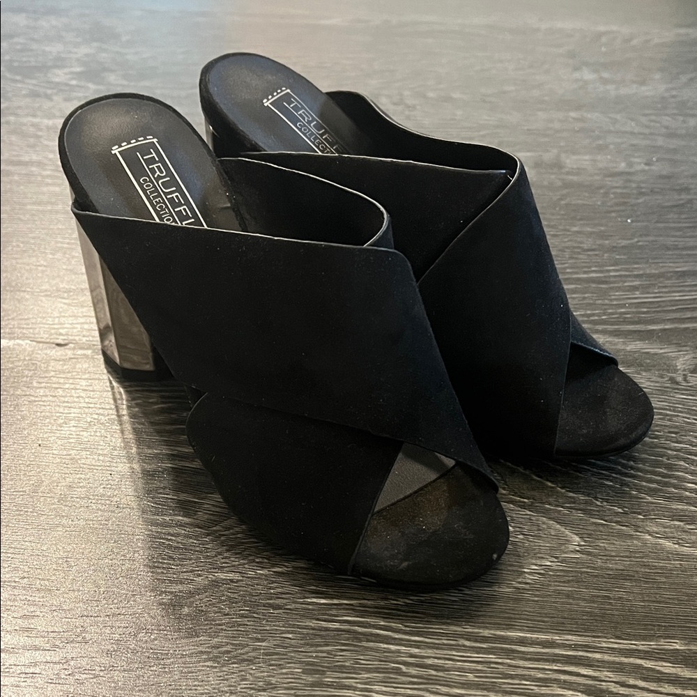 Truffle Collection Black Women's Mules (3.5 inch)